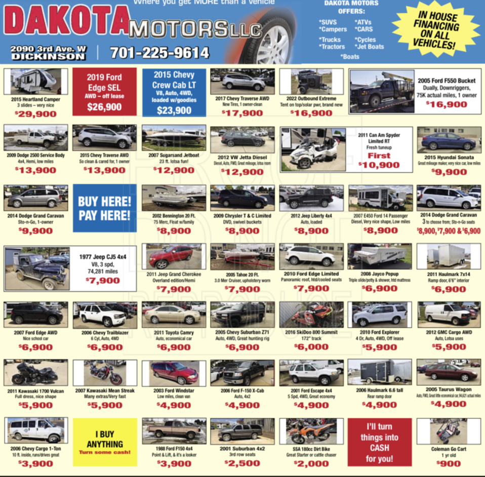 Dakota Motors LLC Dickinson, ND 58601